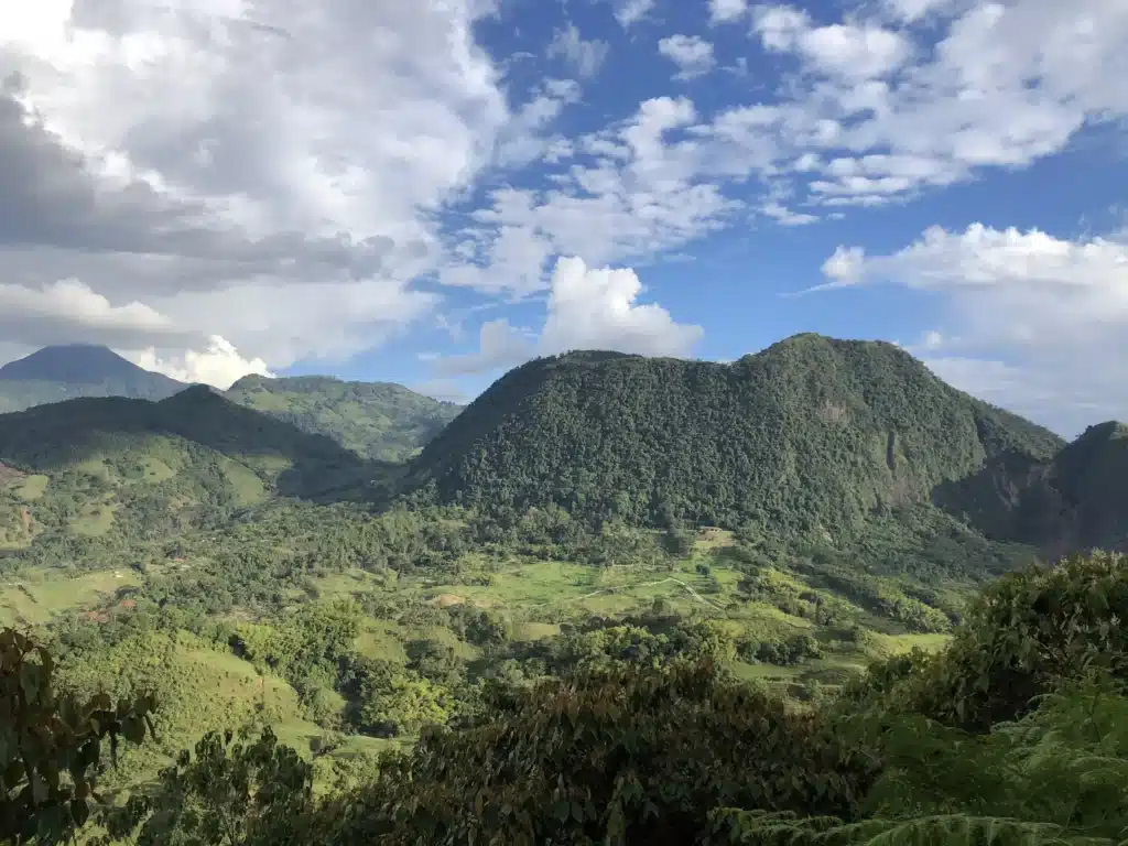 View from the world's tallest natural pyramid in Venecia, Colombia