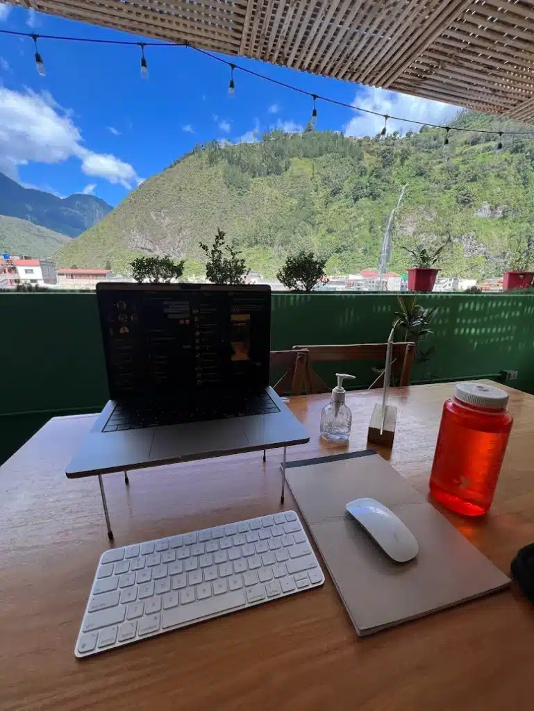 Working remotely from Baños, Ecuador