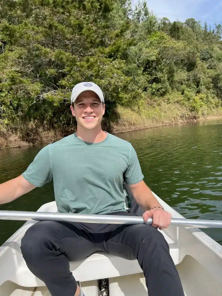 James on a lake in Medellín, Antioquia, Colombia